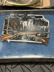 Fox Leather/Pheasant/Revolver/Western Gun Deer /Rifle/CrocodileBrass USA Buckles