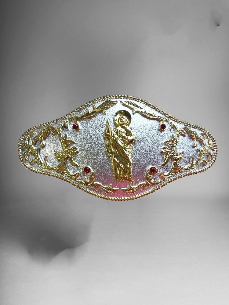 Saint Jude Cowboy Western Rodeo Belt Buckle Hebilla Vaquera Charra San Judas