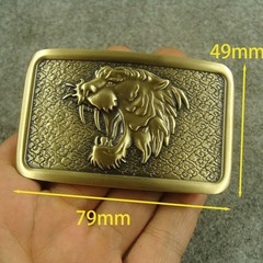 Solid Brass “ Tiger ” rectangle Belt Buckles 1.5&Prime; Plate Pin western Buckle Z309
