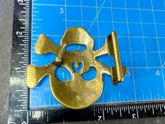 Creepy Skull Crossbones See-Trough Halloween Cutout Belt Buckle For 1.25&Prime; Belt
