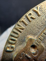 Solid Brass Country Music Guitar Belt Buckle