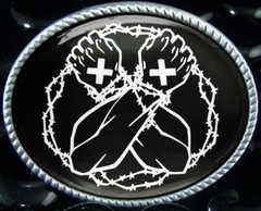 Straight Edge Belt Buckle – Hardcore Punk Music Handmade Artisan Buckle – 279
