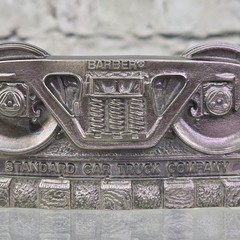 Standard Car Truck Co Barber Railroad Truck 3D Belt Buckle Silver USA Limited Ed