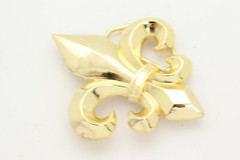 New Men Women Gold Metal Belt Buckle French Fleur De Lis Lily Flower Collection