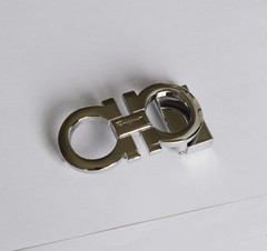 Ferragamo Silver Tone Gancini man&rsquo;s Belt Buckle(Fits Belt Width1.38in) #FCRR03