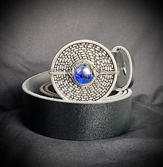 Darren McNeese Archive Belt Buckle Blue Stone Peru Industrial Gothic Handmade