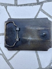Vintage 1970’s Brass Cowboy Western Covered Wagon Train Belt Buckle Pioneers