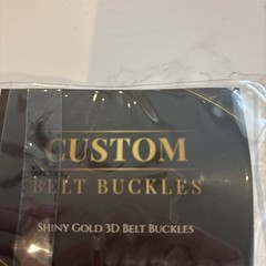 Custom Belt Buckle Shiny Gold , Oval Design