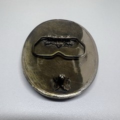 Baker Oil Treating Belt Buckle Vintage Western Floral Oval Silver Tone