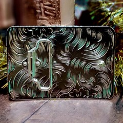 Rooster Western Belt Buckle Black Gold And Silver Rectangle For 2.0 Inch Belt