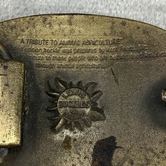 Vintage Kent Feed Belt Buckle Lewis Buckles Agriculture Gold Tone Farmer