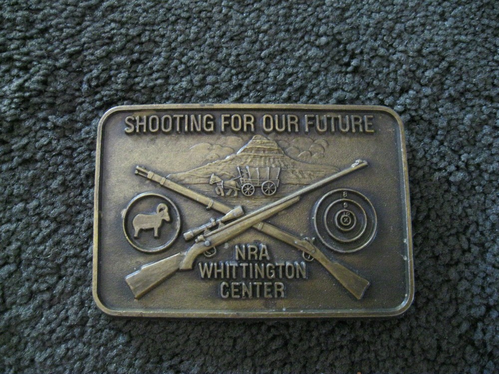 SHOOTING FOR OUR FUTURE BELT BUCKLE, NRA WHITTINGTON CENTER…