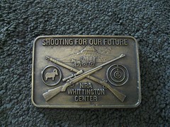 SHOOTING FOR OUR FUTURE BELT BUCKLE, NRA WHITTINGTON CENTER…