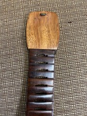 Wood belt buckle: brass / Pearl Ship Buckle 47”
