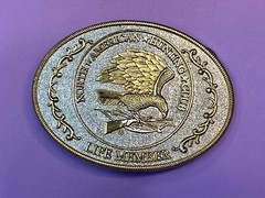 North American Hunting Club Life Member 2-Tone Belt Buckle, Perfect Gift Idea!