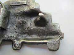 Vintage 1980 The Chicago Belt Buckle Company Serial Number J240 Made in the USA