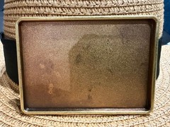 Vintage Antique Brass Color Plain Rectangular Belt Buckle
