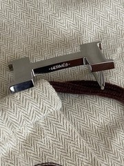 H 24mm Silver Brushed Belt buckle