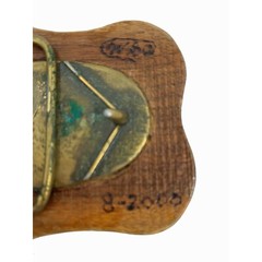 Artist Signed Hand Carved Wood Belt Buckle Mallard Ducks Rustic Cabin Core