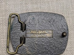 vintage COLORADO belt buckle MOUNTAINS above all SOLID BRONZE cowboy WESTERN