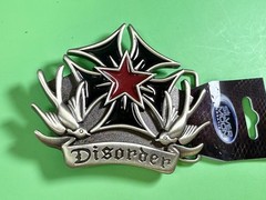 Disorder Iron Maltese Cross Doves NOS Silver Moon Creations Belt Buckle