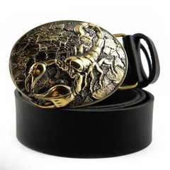 Scorpion belt buckle, Scorpion solid brass belt buckle for casual belt
