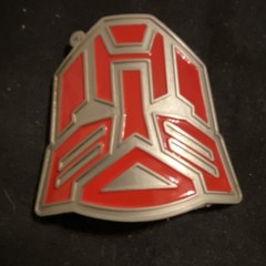 Transformers Autobot Red Silver Metal piece
