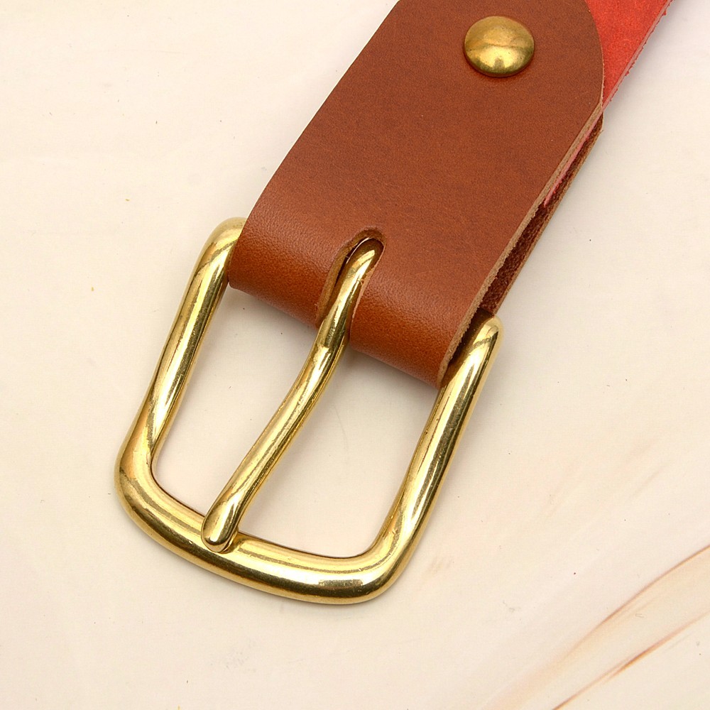 Leather Craft Soild Brass Half Buckle single bar buckle making a belt, strap