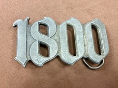 1800 Tequila Advertising Promotional Silver Color Cutout Belt Buckle