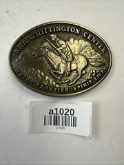 Vintage NRA Whittington Center Belt Buckle Where Frontier Spirit Lives