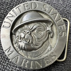 Buckles of America – United States Marines Bulldog First to Fight Belt Buckle