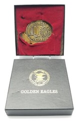 NRA National Rifle Association GOLDEN EAGLES Belt Buckle Made in USA