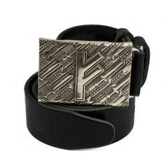 Fehu runic german silver belt buckle, Feoh Wealth Rune Old Norse Scandinavian