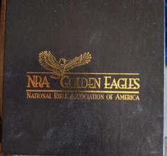 NRA Golden Eagle Belt Buckle, Original Box
