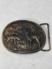 Vintage Deer Belt Buckle Indiana Metal Craft