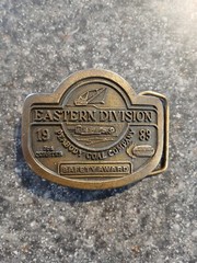 Peabody Coal Company Eastern Division 1983 Safety Award Belt Buckle Vtg 80’s