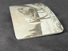 Vintage Perma-Tech Belt Buckle Appaloosa Mare and Foal Etched Aluminum 3.5 Inch