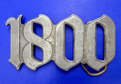 1800 Tequila Advertising Promotional Silver Color Cutout Belt Buckle