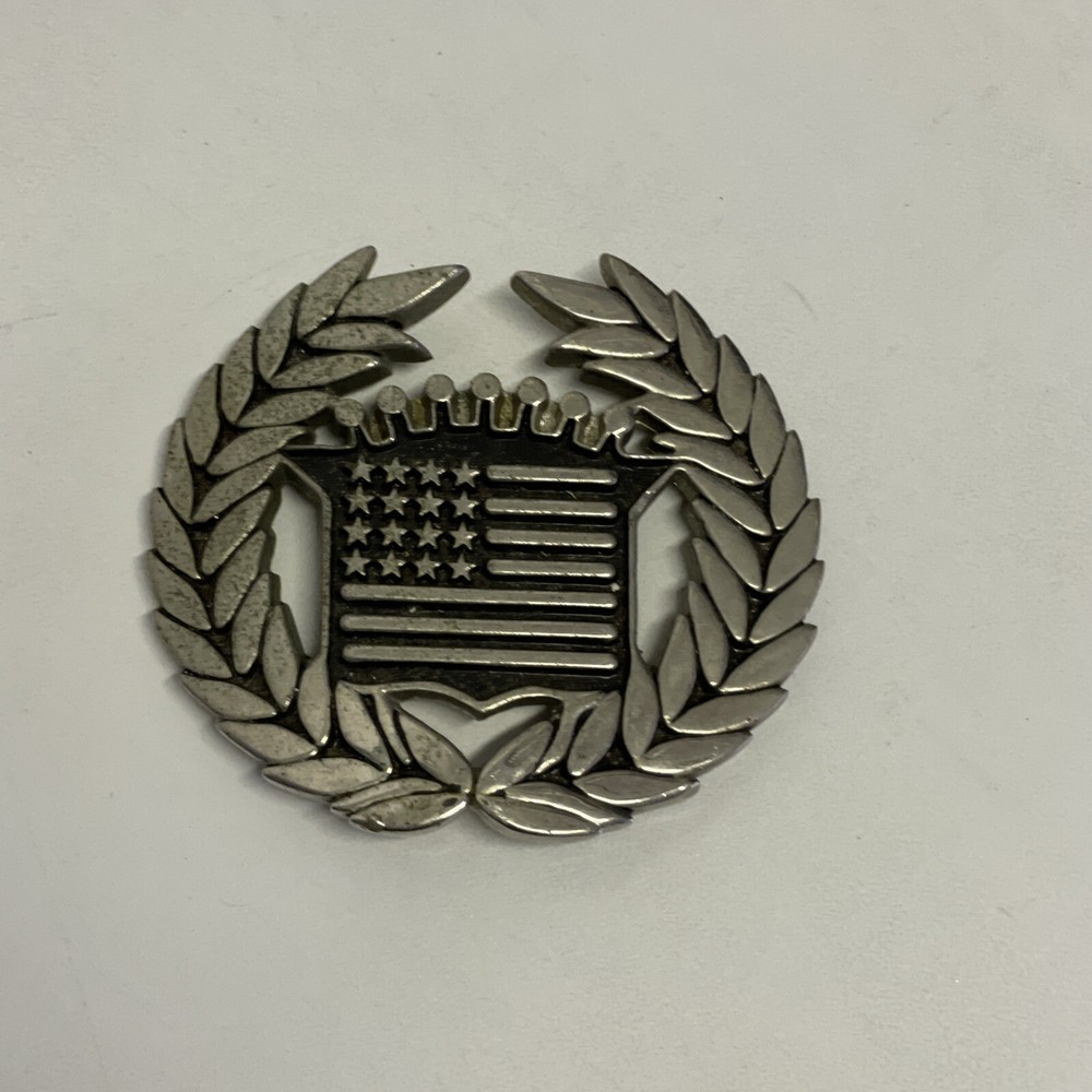 Famous Stars Stripes Patriotic USA Metal 8387 Cadillac Emblem – Needs Repairs