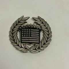 Famous Stars Stripes Patriotic USA Metal 8387 Cadillac Emblem – Needs Repairs