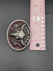 C&J Inc Western Style Bull Skull Design Belt Buckle