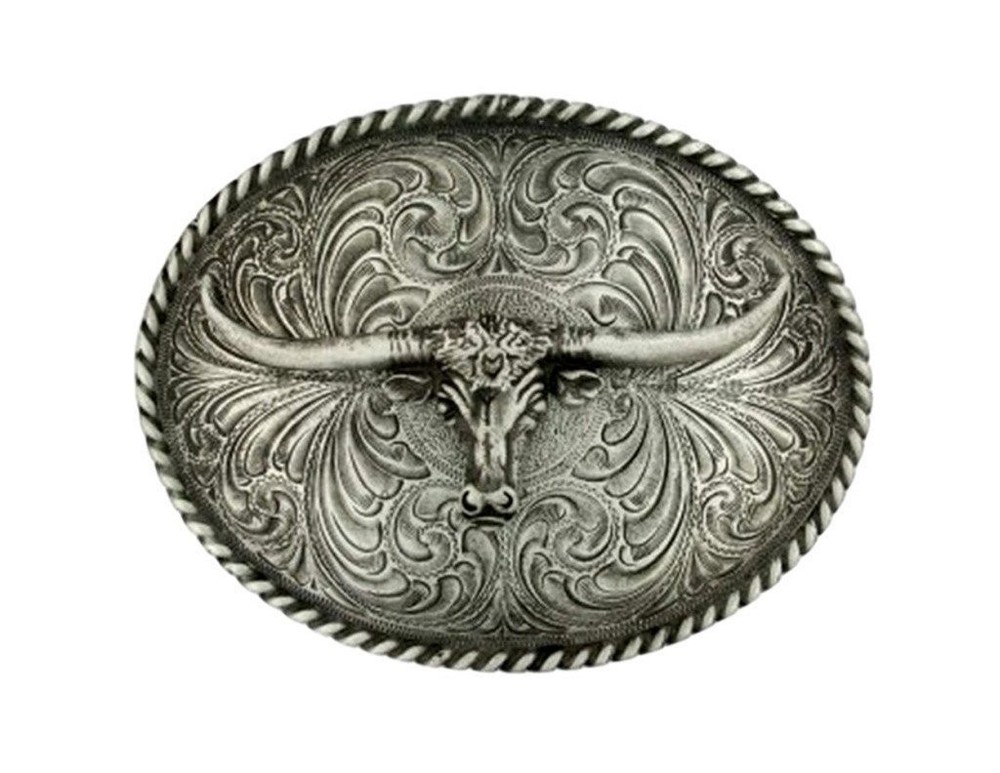 Oval Longhorn Montana Silversmiths Southwest Collection Western Belt Buckle