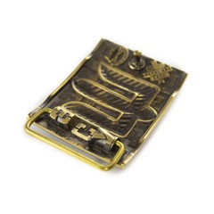 Handmade brass belt buckle Ukrainian Armed Forces, Military Ukrainian tident