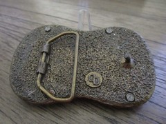 Vintage Very Unusual Double Western Railroad Belt Buckle #311Q