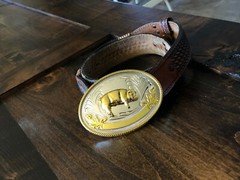 Large Oval FFA or 4-H Belt Buckle with 3D Stock Show Pig USA Seller FREE SHIP