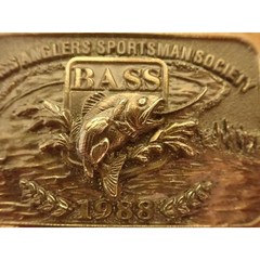 Bass Anglers Sportsman Society Great American 1988 Belt Buckle Co Fishing