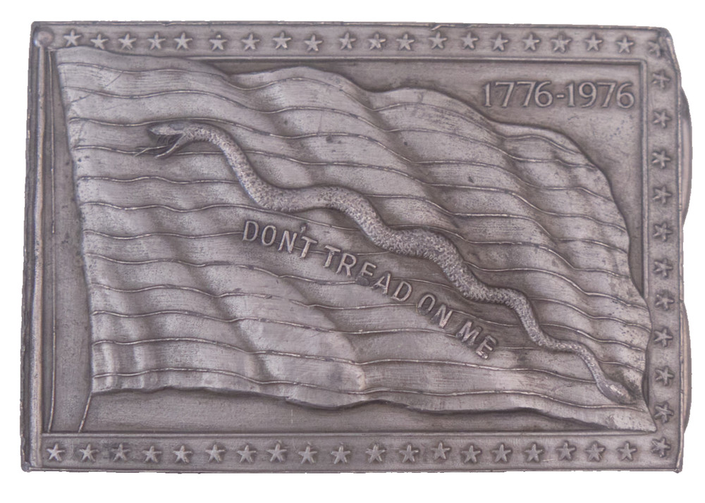 Vintage Don’t Tread On Me 1776-1976 Belt Buckle Bergamot Brass Works USA