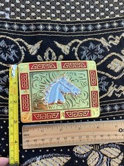 Western Buckle Gold Silver Red Horse Head Cowboy Buckle 2 » Hebilla Vaquero