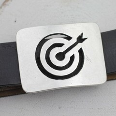Target with Arrow Belt Buckle Metal Sports Design Modern Classic