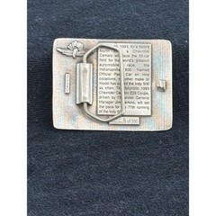 Vtg 1993 Indianapolis 500 Chevrolet Camaro Pace Car Pewter Belt Buckle 226/500